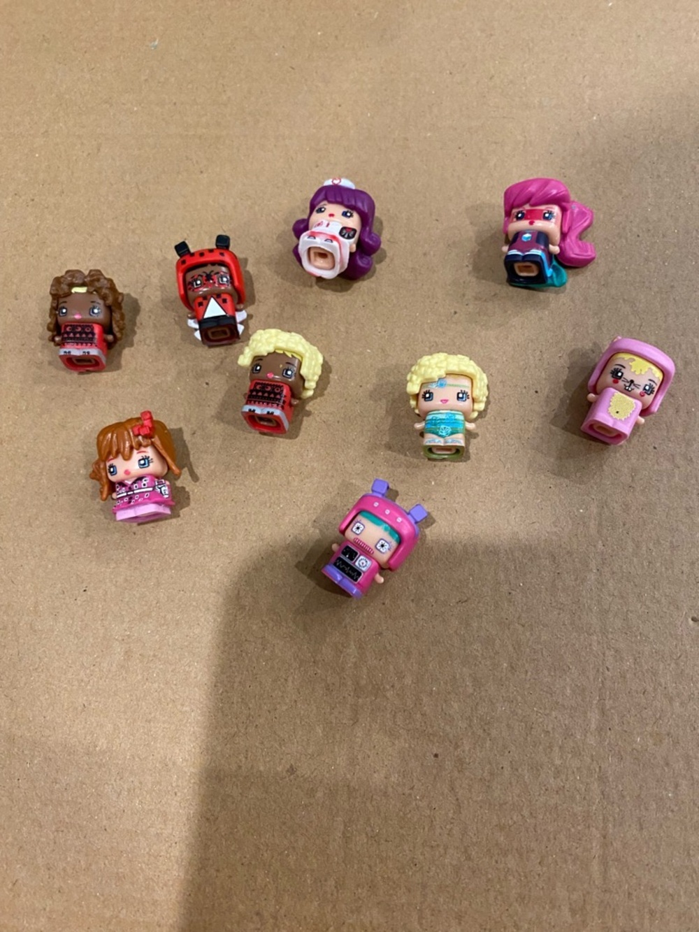 9 Shopkins Shoppies Mini Figure Lot Mixed Dolls Accessories Toy Bundle